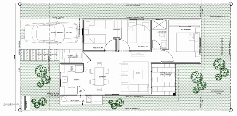 Plano de casa del proyecto Alamedas de Villa Grecia (segundo modelo)