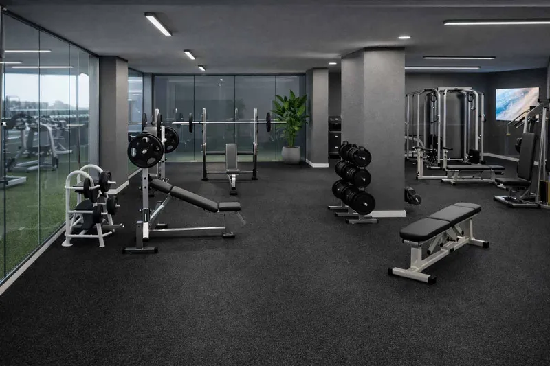 Gimnasio equipado para residentes de PH Omar Park View